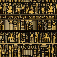 Egyptian Hieroglyphic Pattern