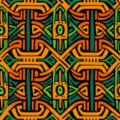 Ethiopian Ge'ez Script Pattern