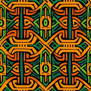 Ethiopian Ge'ez Script Pattern