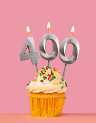 Candle number 400 - Number of followers or likes