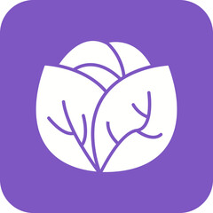 Cabbage Line Color Icon