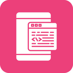 Application Coding Line Color Icon