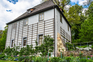 The garden house with garden of Johann Wolfgang von Goethe in Weimar, Thuringia, Germany. Unesco...