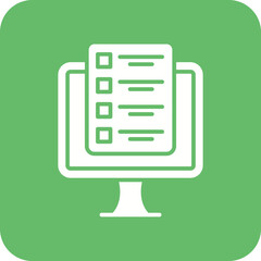 Fototapeta premium Online Exam Line Color Icon