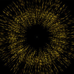 explosion thin light firework of light in dark background