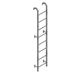 3D rendering illustration of an industrial ladder