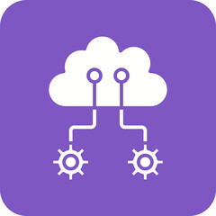 Cloud Interface Line Color Icon