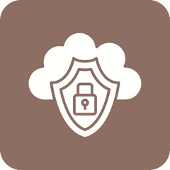 Cloud Security Line Color Icon