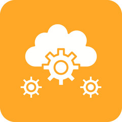 Cloud Setting Line Color Icon