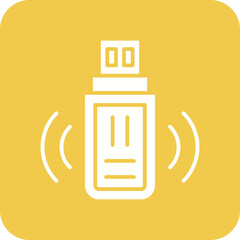 USB Wifi Line Color Icon