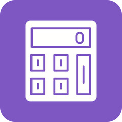 Calculator Line Color Icon