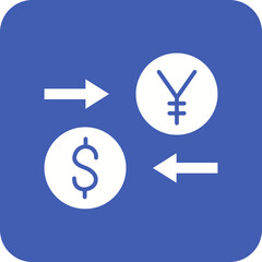 Currency Exchange Line Color Icon