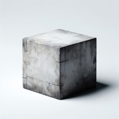 concrete cube on white