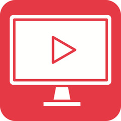 Live Streaming Line Color Icon