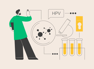 HPV test abstract concept vector illustration.