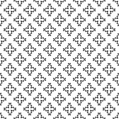 Black and white seamless abstract pattern. Background and backdrop. Grayscale ornamental design. Mosaic ornaments. Vector graphic illustration. EPS10.