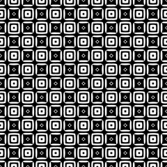 Black and white seamless abstract pattern. Background and backdrop. Grayscale ornamental design. Mosaic ornaments. Vector graphic illustration. EPS10.