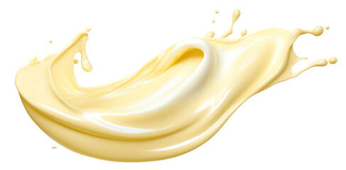 Fototapeta premium Mayonnaise splash cut out