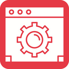 Web Optimization Line Color Icon