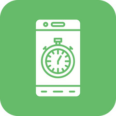 Mobile Stopwatch Line Color Icon