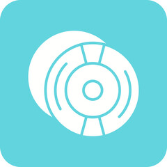 Compact Disk Line Color Icon