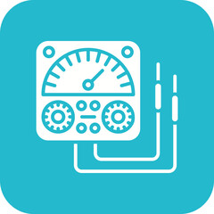 Voltmeter Line Color Icon