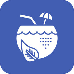 Tropical Drink Line Color Icon