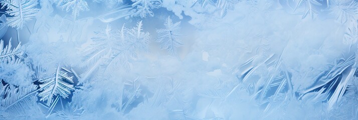Winter frost patterns on glass. Ice crystals or cold winter background, snowflake ice crystals snow, winter cold