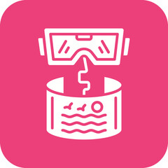 Virtual Reality Line Color Icon