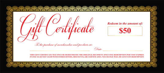 Gift Certificate, Gift Voucher, Voucher