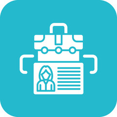 License to work Line Color Icon