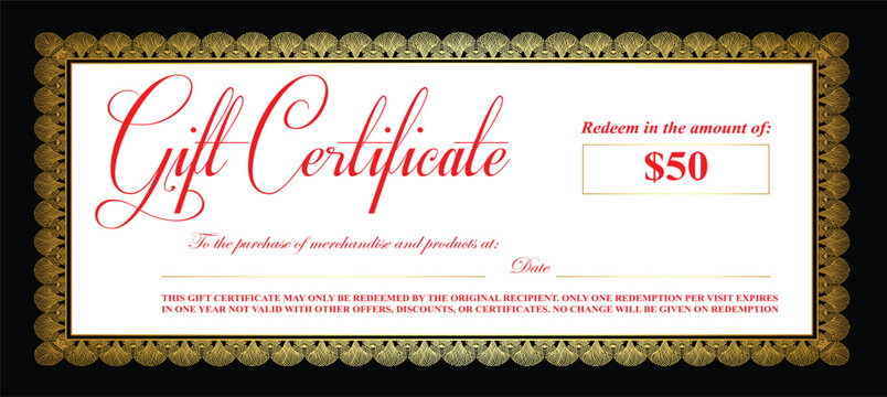 Gift Certificate, Gift Voucher, Voucher