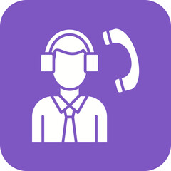 Support Agent Line Color Icon