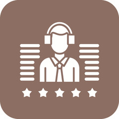 Employee Ratings Line Color Icon