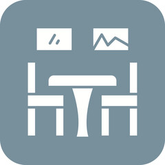 Dining Room Line Color Icon