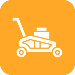 Lawn Mower Line Color Icon