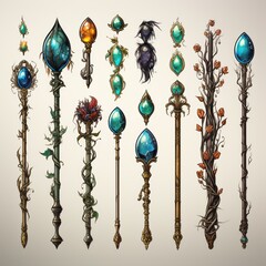 magical wands game assets