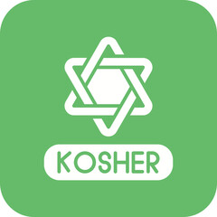 Kosher Line Color Icon