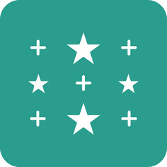 Stars Line Color Icon