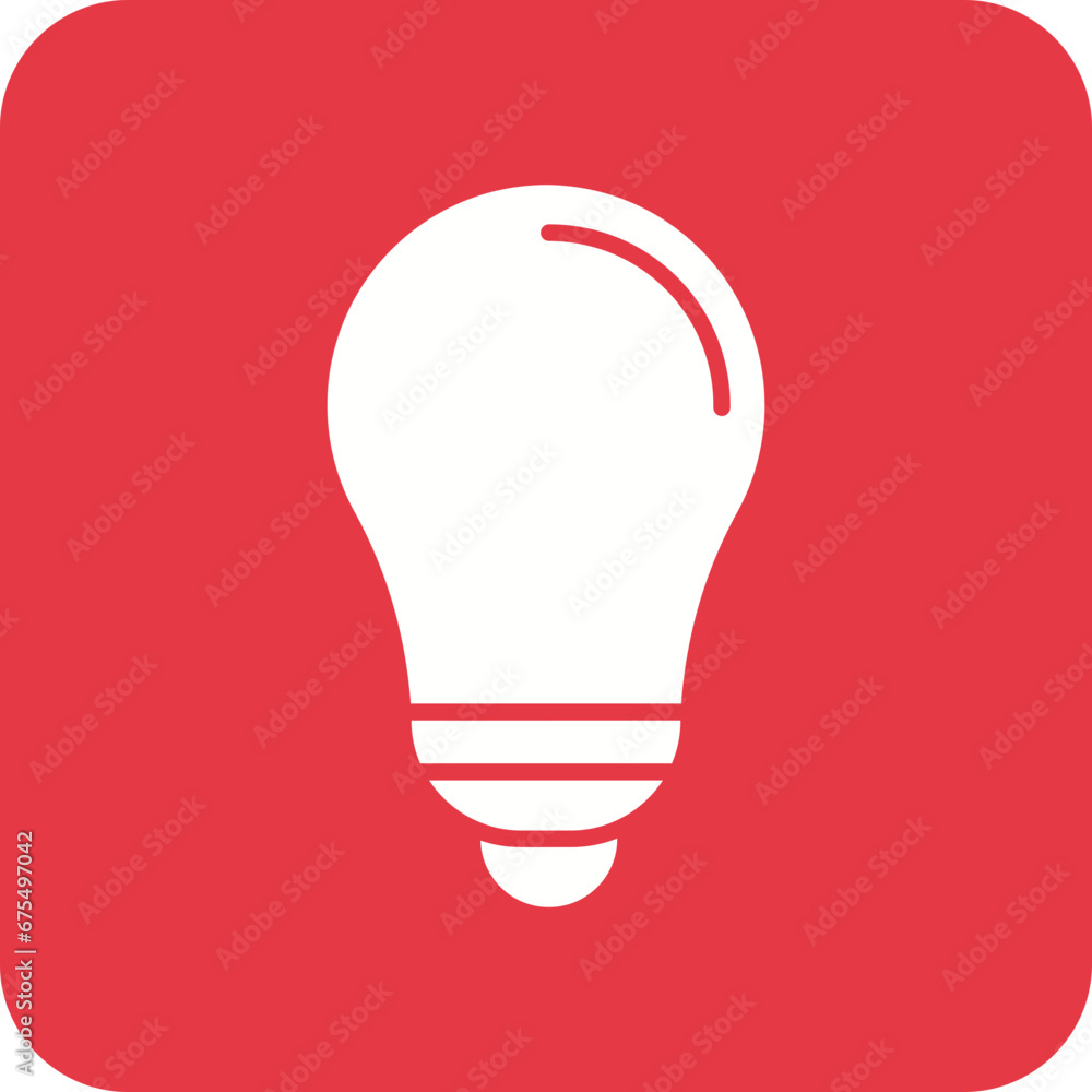 Poster light bulb line color icon
