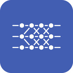 Neural Network Line Icon