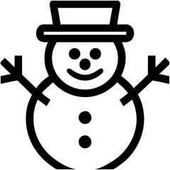 snowman isolated on white