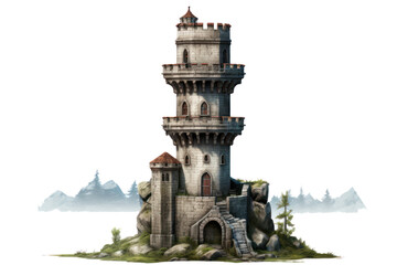 Fototapeta premium tower isolated on transparent or white background