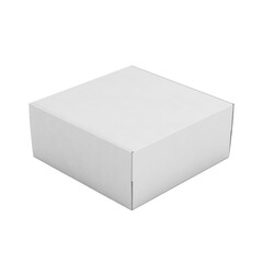 a white Square Corrugated Box image isolated on a white background