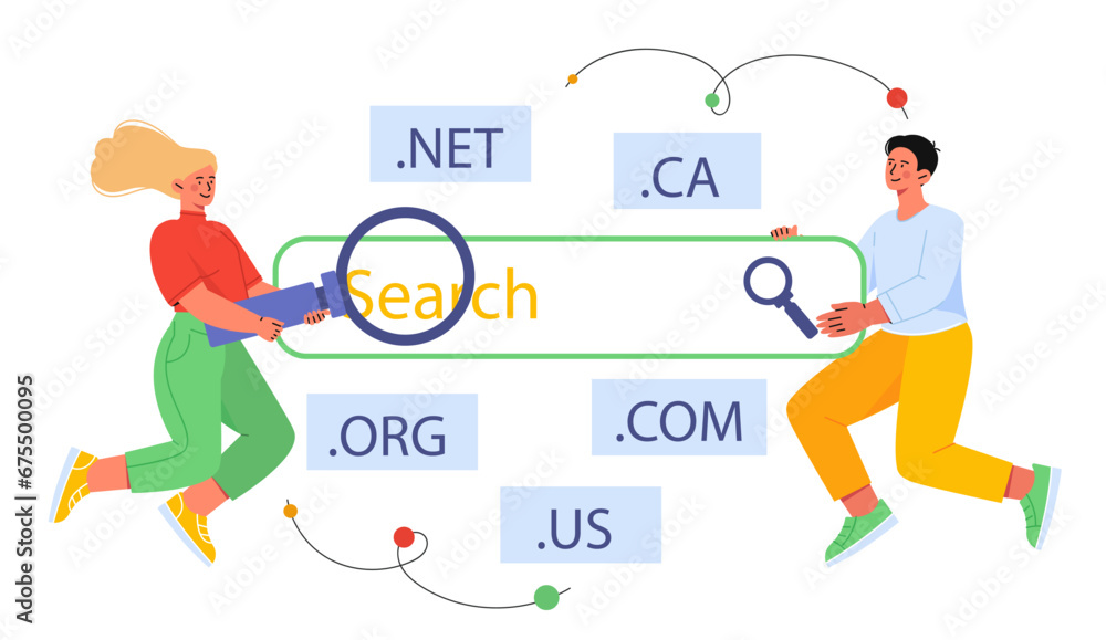 Poster website domain name vector concept