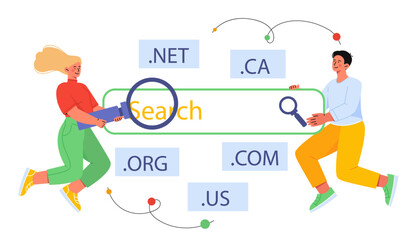 Website domain name vector concept