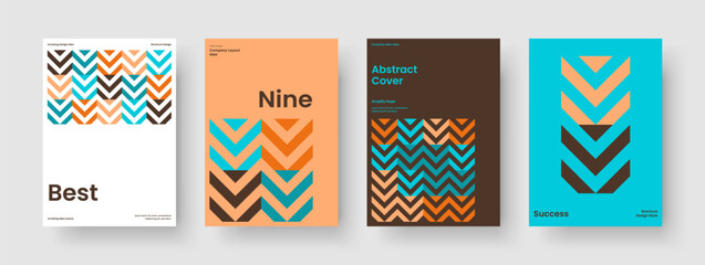 Obraz premium Isolated Book Cover Layout. Geometric Brochure Design. Modern Poster Template. Banner. Report. Business Presentation. Flyer. Background. Portfolio. Pamphlet. Advertising. Notebook. Magazine