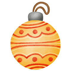 Colorful light bulbs decorate the Christmas tree watercolor style paintings