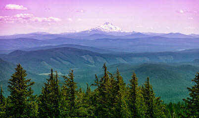 Vieew of Mt Jefferson from Mt Hood