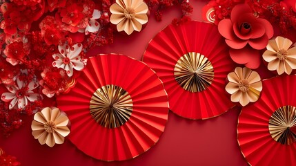 Chinese new year concept decorated festive background